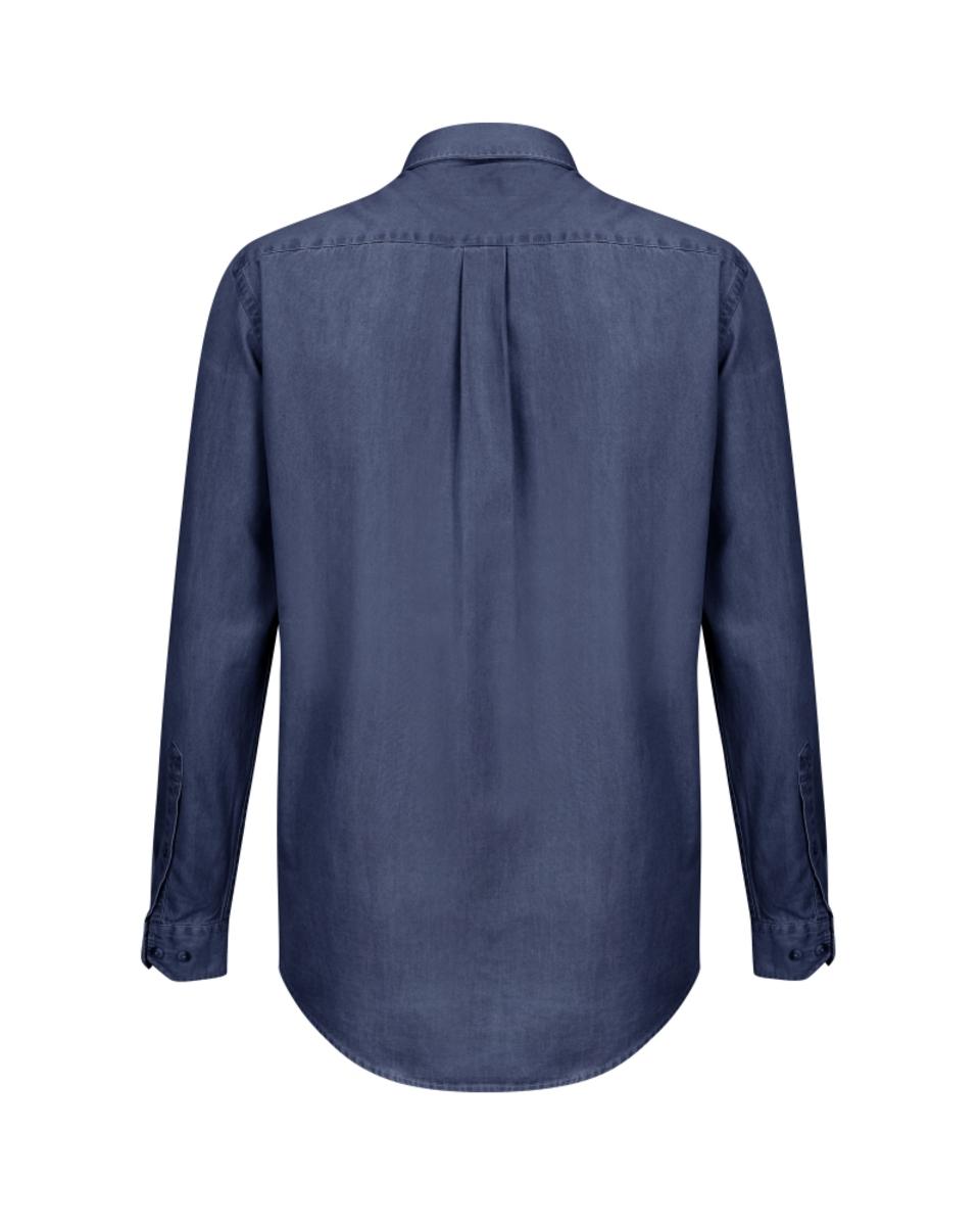 Hoggs of Fife Archerfield Denim Shirt Mid Blue Wash – view 2