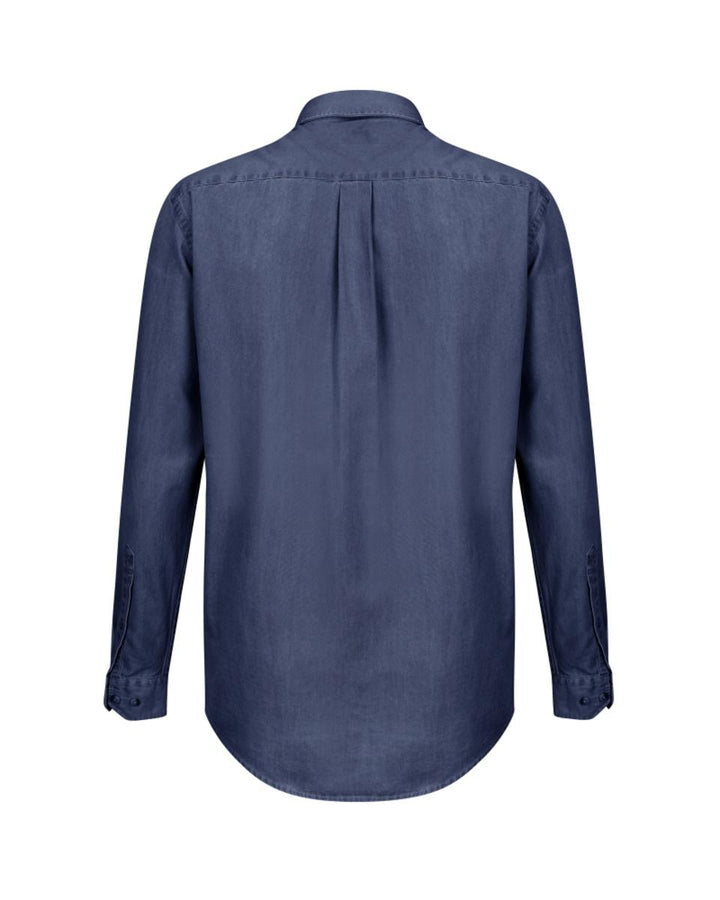 Hoggs of Fife Archerfield Denim Shirt Mid Blue Wash – view 2