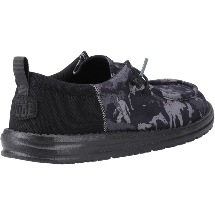 HEYDUDE Wally Funk Hunt Camo Shoes Black