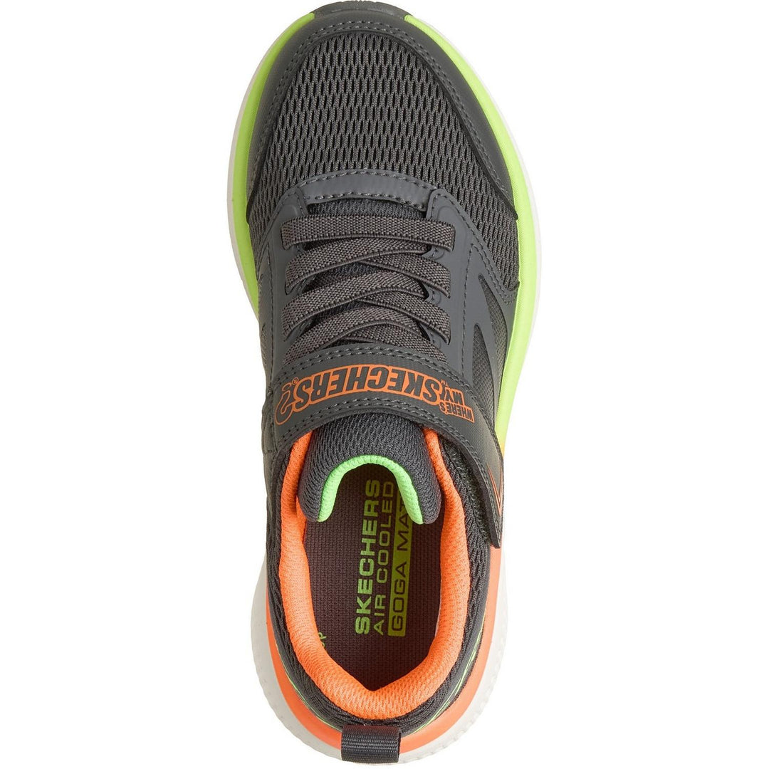 GO RUN ELEVATE 2.0 WHERE'S MY SKECHERS Charcoal/Orange & Lime Trim