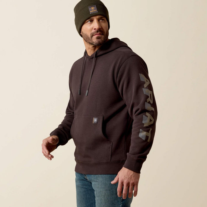 Ariat Mens Rebar Lightweight Logo Hoodie