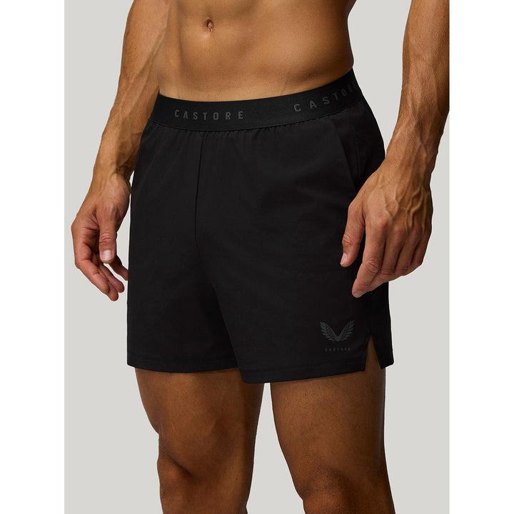 Castore 5" BRANDED ELASTIC SHORTS CASTORE BLACK/CASTORE GUNM