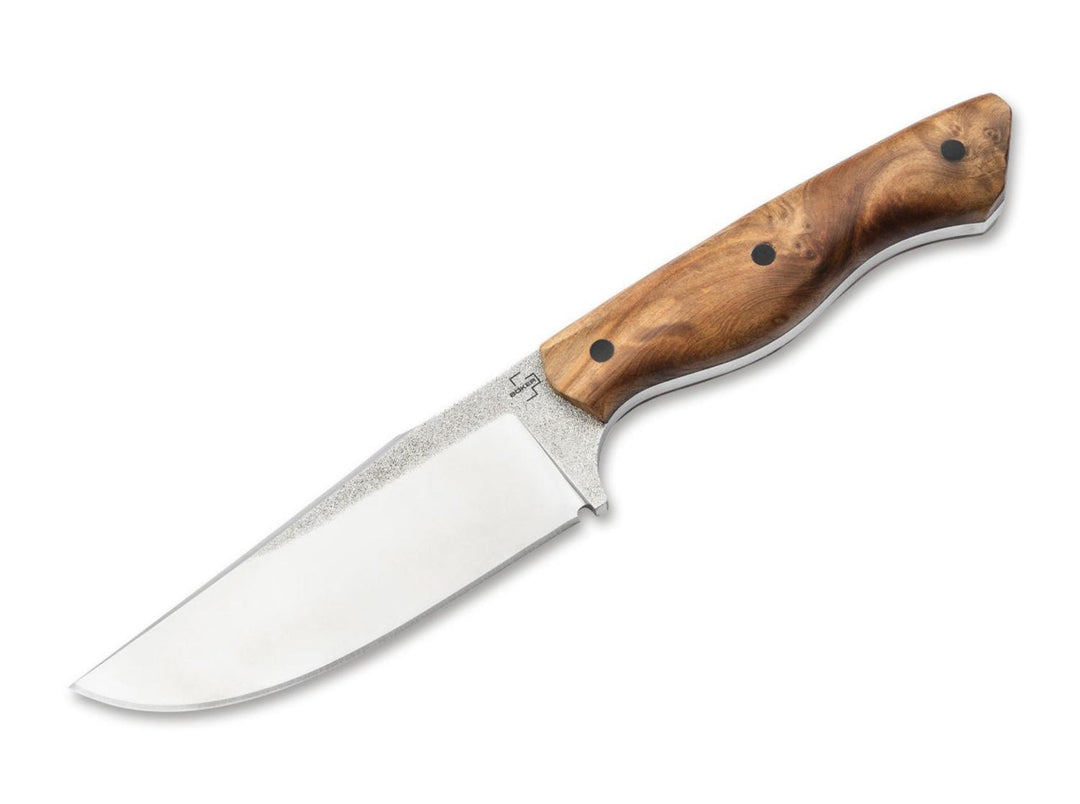 Böker Plus Overnighter Burl Wood Bushcraft Knife