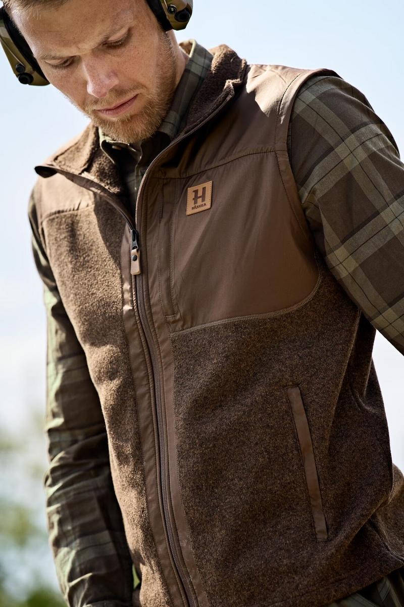 Harkila Härkila Kalix fleece waistcoat Dark earth – view 8