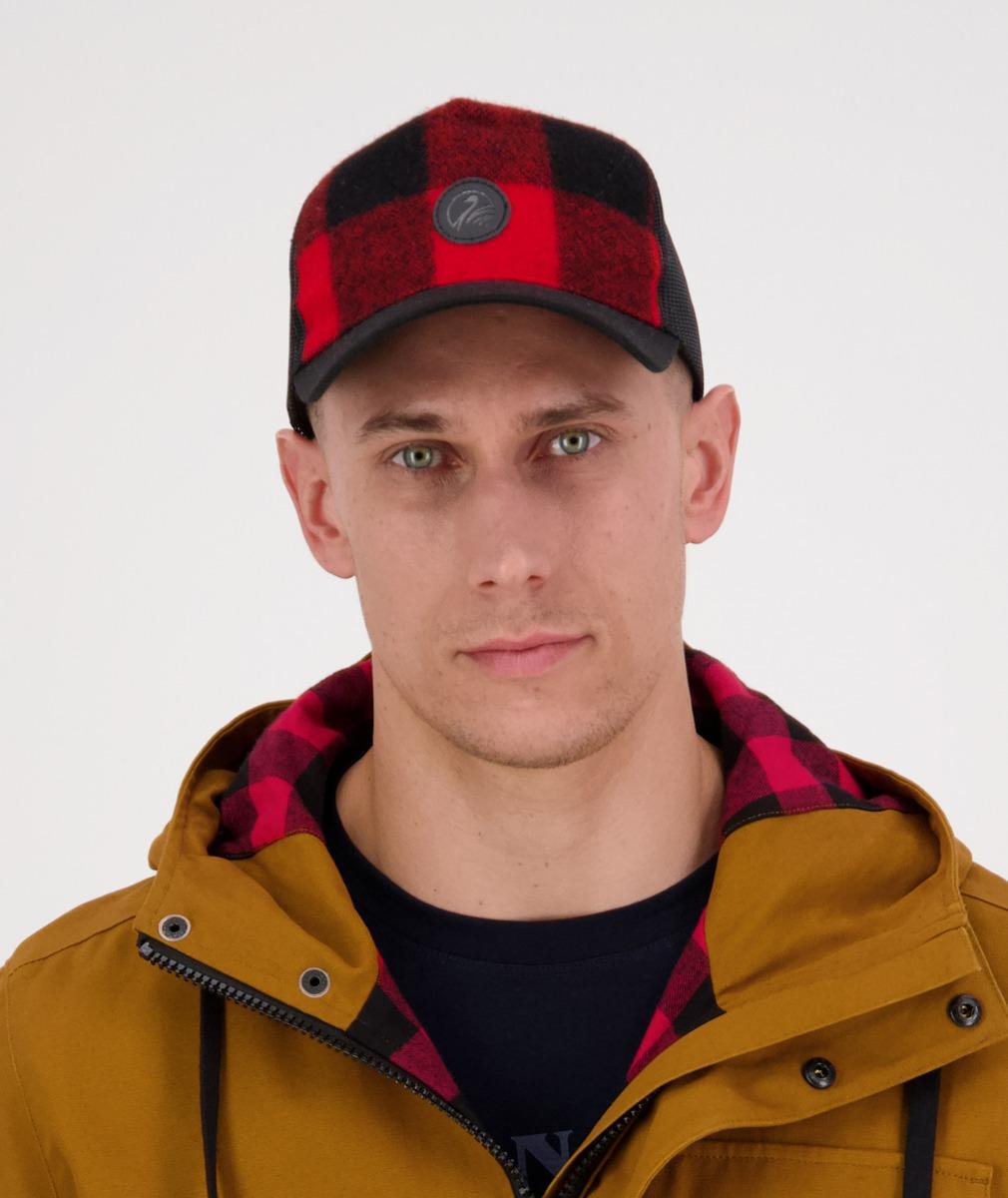 Swanndri Swanni Trucker Cap Red/Black Check