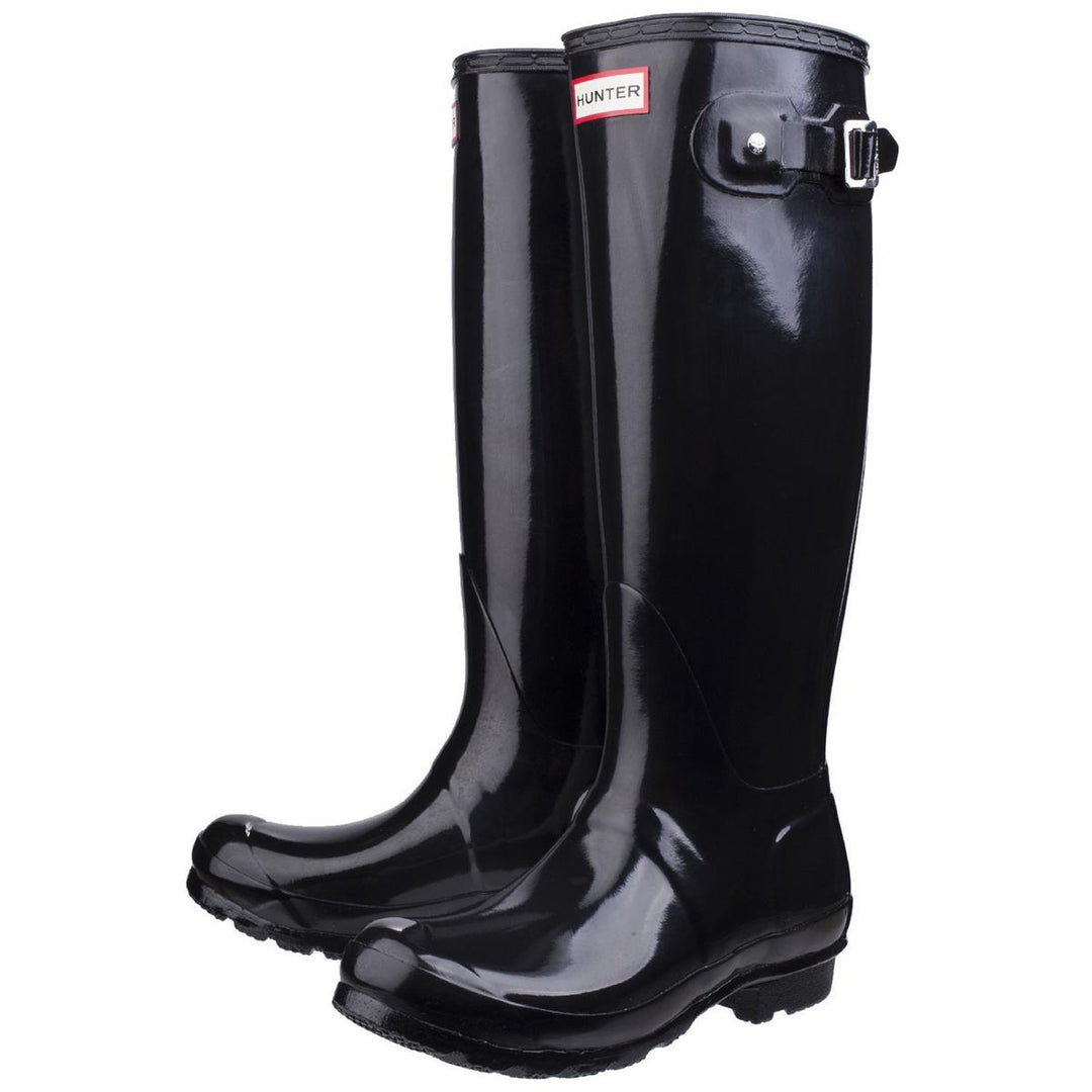 Hunter Original Tall Gloss Wellington Boots Black
