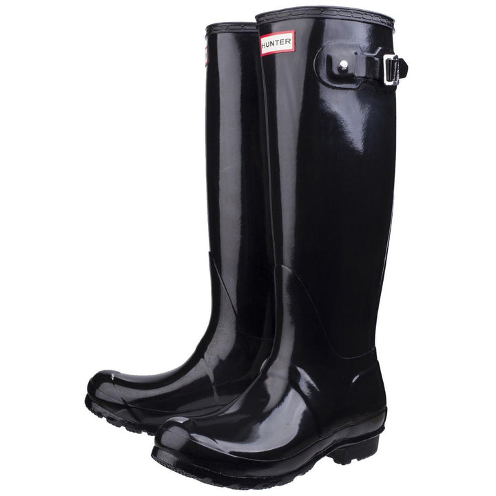 Hunter Original Tall Gloss Wellington Boots Black