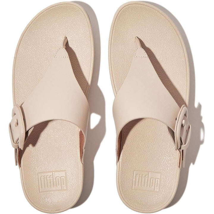 Fitflop Lulu Buckle Toe Post Sandals Stone
