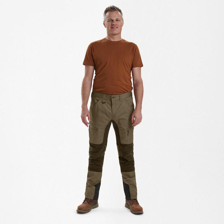 Deerhunter Rogaland Stretch Trousers with contrast Driftwood