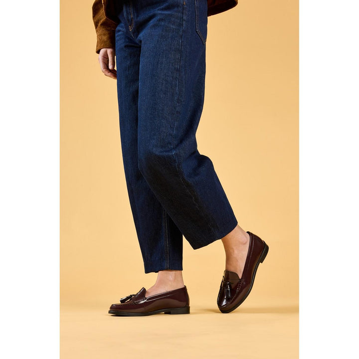Connie Tassel Loafer Aubergine