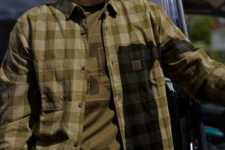 Harkila Härkila Scandinavian L/S shirt Dark olive check – view 7