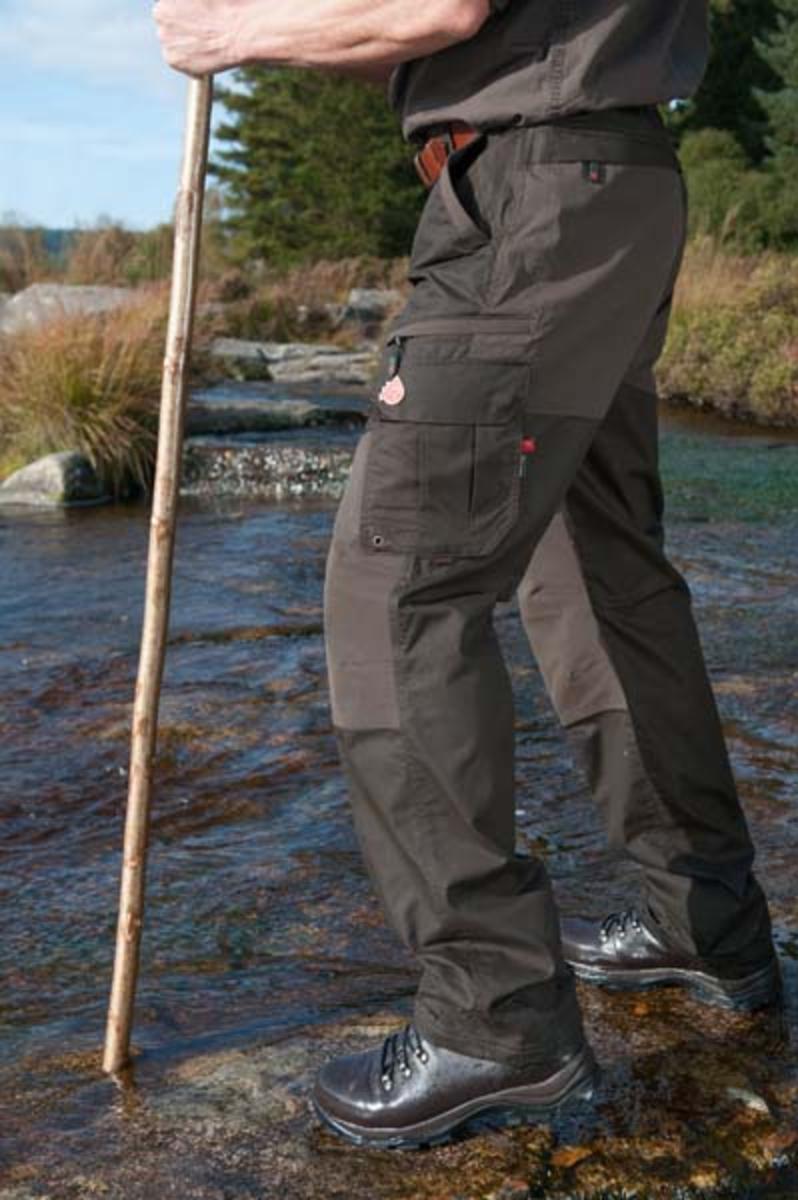 ShooterKing Rib Stop Cordura Trousers Brown - YKK slider zipper with button top & baffle, Knife pocket on right leg