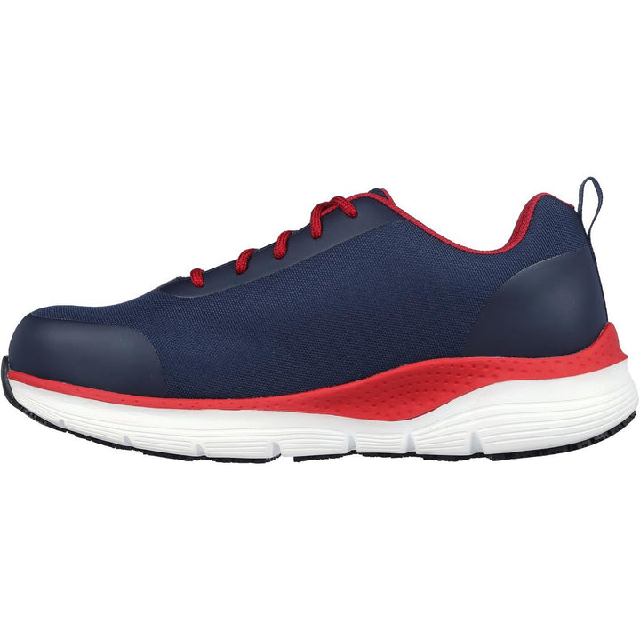 Skechers Workwear Arch Fit Sr Ringstap Safety Trainer Navy/Red - Podiatrist-designed shape developed with 20 years of data and 120,000 unweighted foot scans, Removable insole helps mould to your reduce shock increase weight dispersion