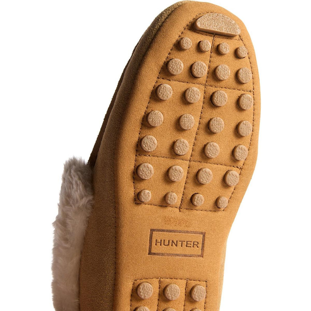 Hunter Womens Moccasin Slipper Sherpa Biscuit – view 3