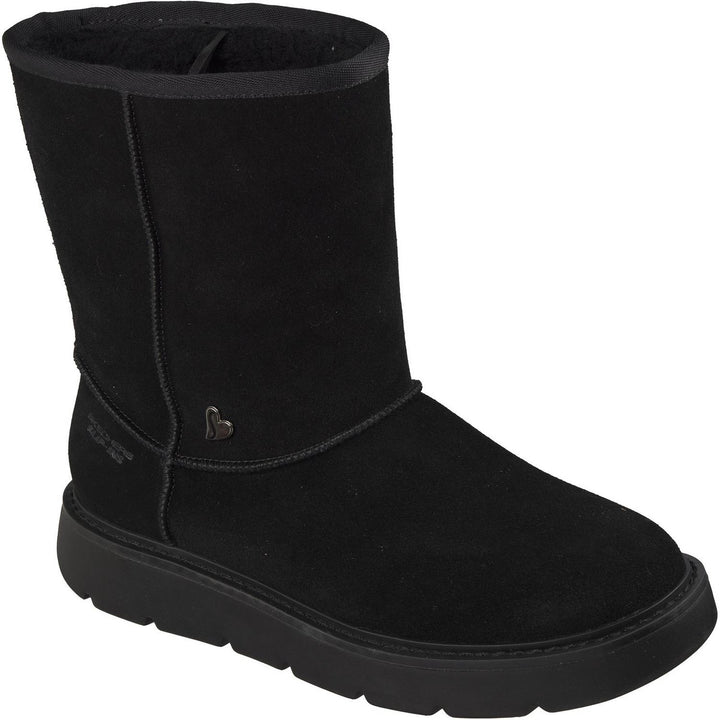 KEEPSAKES COZY COZY MID Black Suede/Faux Fur