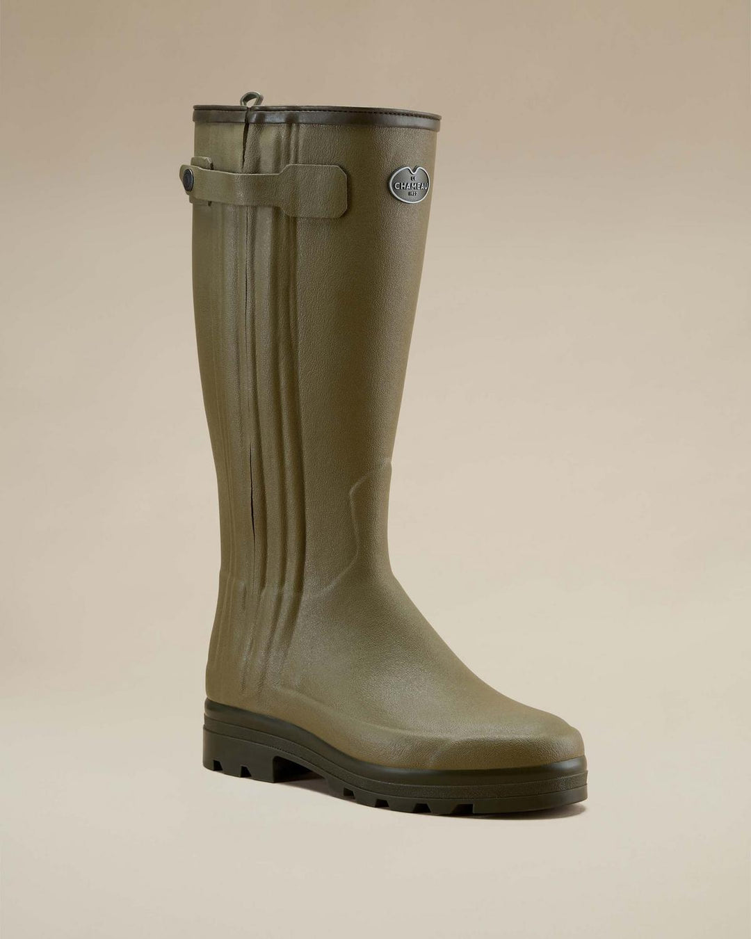 Le Chameau Men's Chasseur Neoprene Lined Wellington Boot - Iconic Green/Black