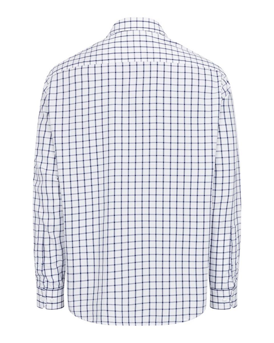 Hoggs of Fife Fernie Bamboo Shirt - Navy/White – view 2