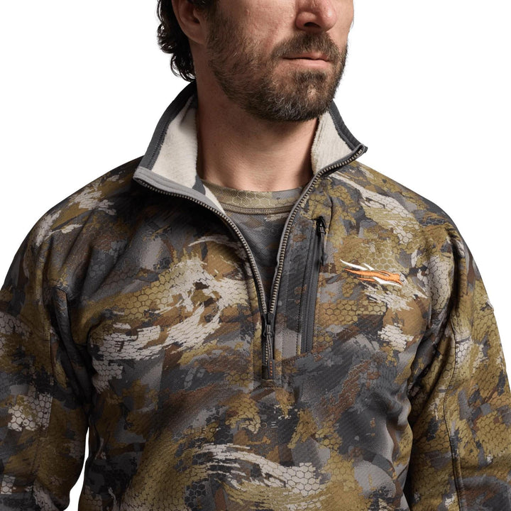 Sitka Alpha Fleece 1/4 Zip Pullover Optifade Timber