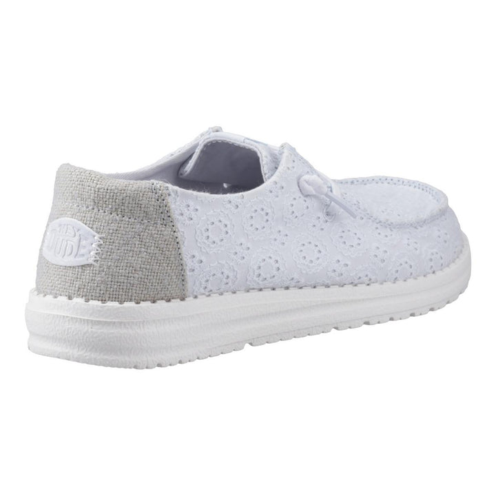 HEYDUDE Wendy Eyelet Lace Shoes Ancient Blue