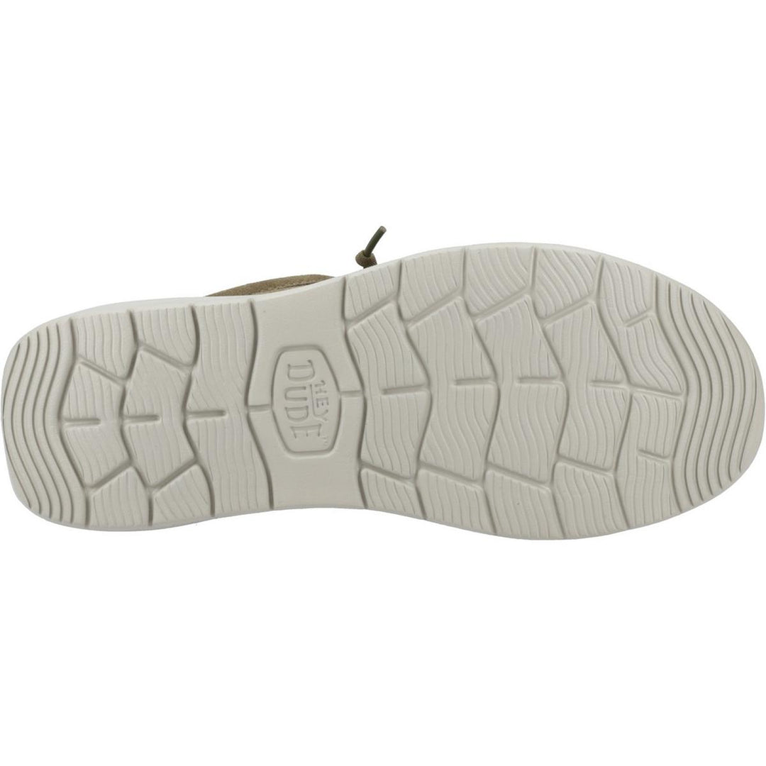 HEYDUDE Wally X Suede Shoes Dark Olive/Stone