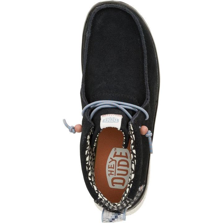 HEYDUDE Wendy Peak Hi Suede Ankle Boots Black