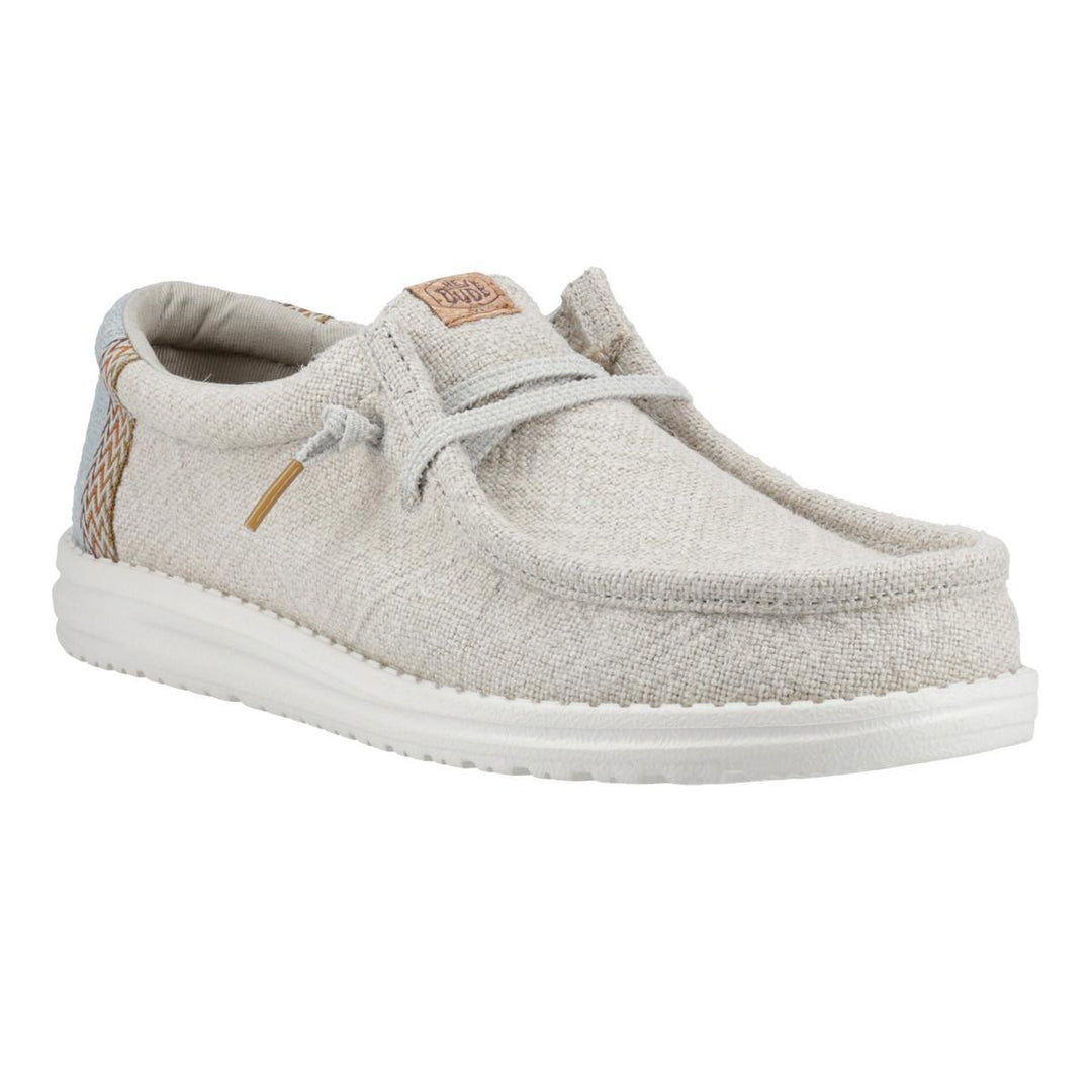 HEYDUDE Wally Jute Shoes Stone Grey/Iceberg Green