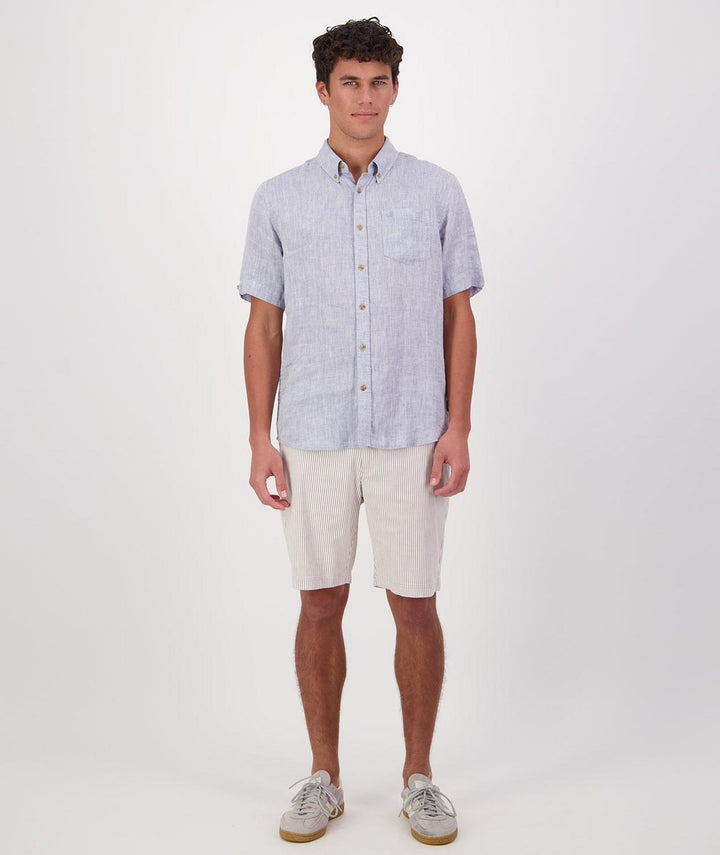 Swanndri Men's Humber Linen Short Sleeve Shirt