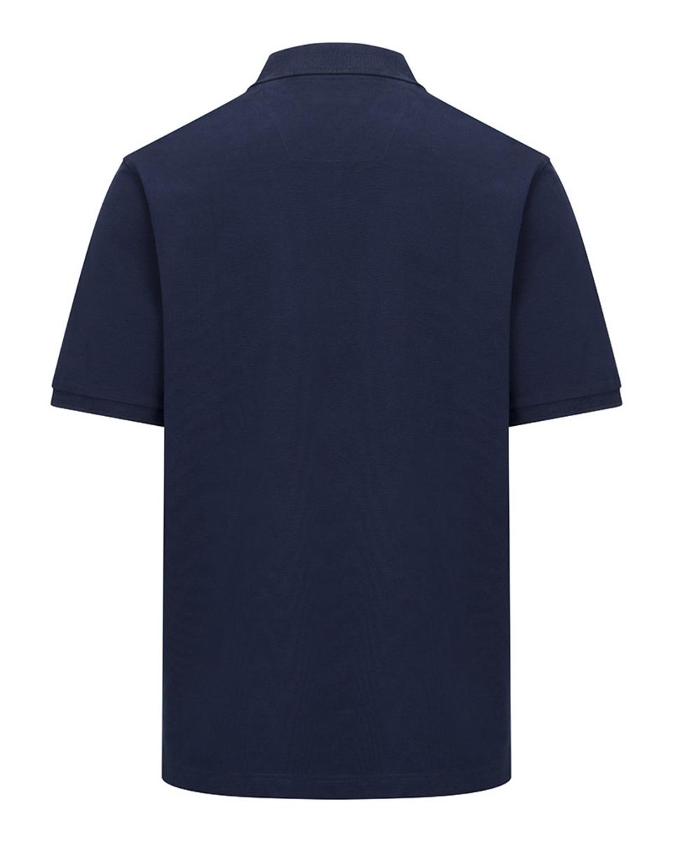 Hoggs of Fife Stewart Block Pique Polo Shirt - Navy