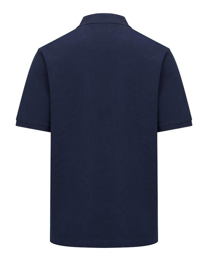 Hoggs of Fife Stewart Block Pique Polo Shirt - Navy