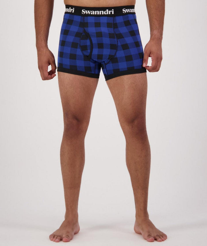 Swanndri Men's Underwear - Organic Cotton Check Boxer Briefs