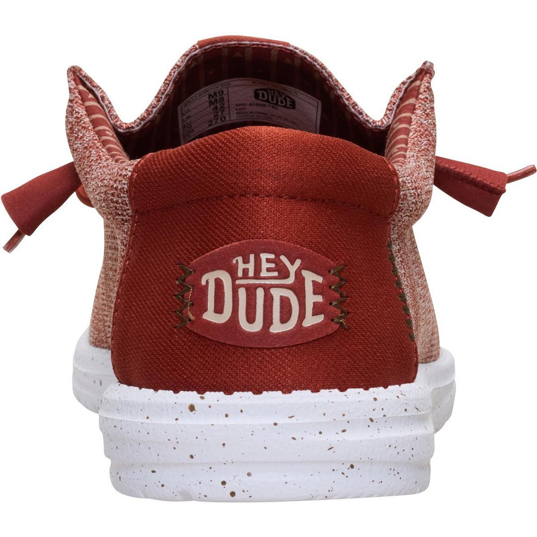 HEYDUDE Wally Stretch Sox Slip on Shoe Burnt Red/Multi
