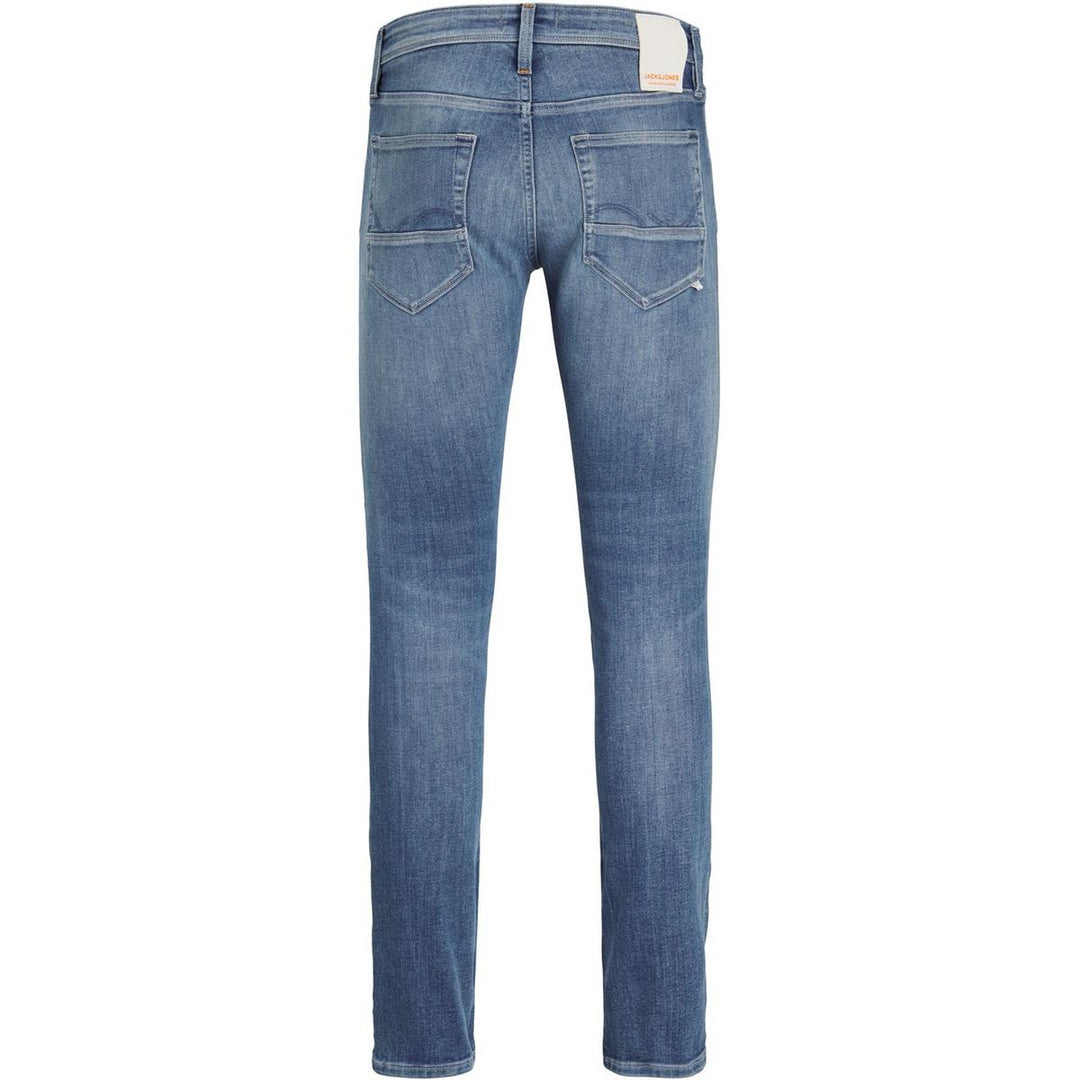 Jack & Jones Glenn slim fit jeans in mid wash Blue Blue Deni – view 3