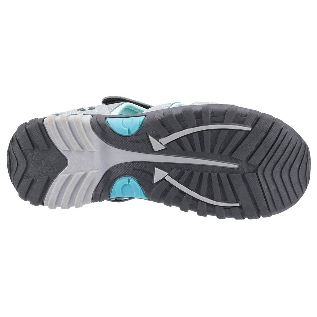 Cotswold Sandhurst Touch Fastening Sandal Grey/Aqua