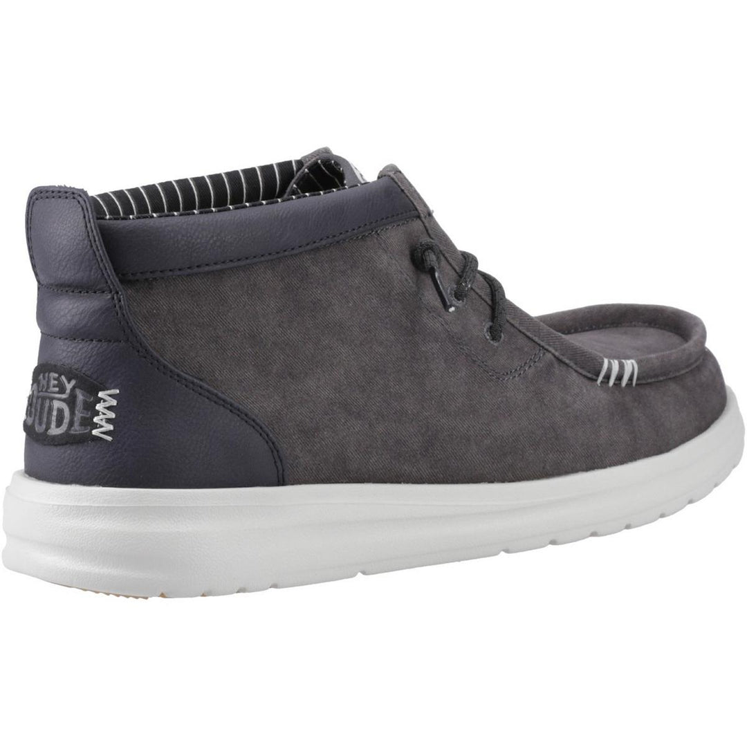 HEYDUDE Wally Mid GripR Boots Black Oyster/Black