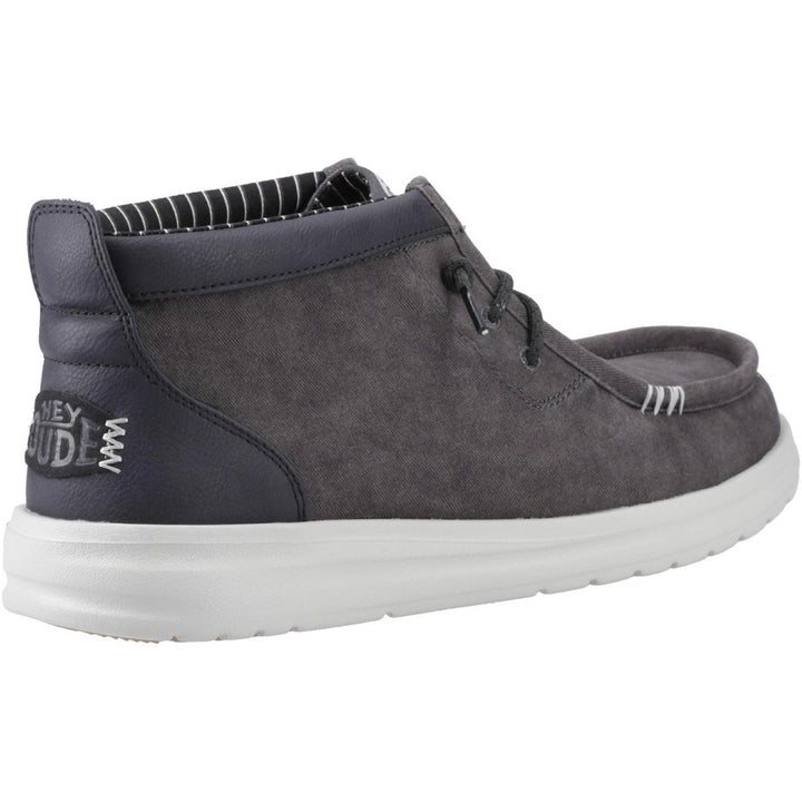 HEYDUDE Wally Mid GripR Boots Black Oyster/Black