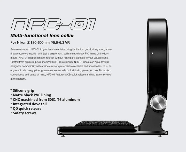 Leofoto NFC-01 Arca-Swiss Lens Collar for Nikon Z 180-600mm