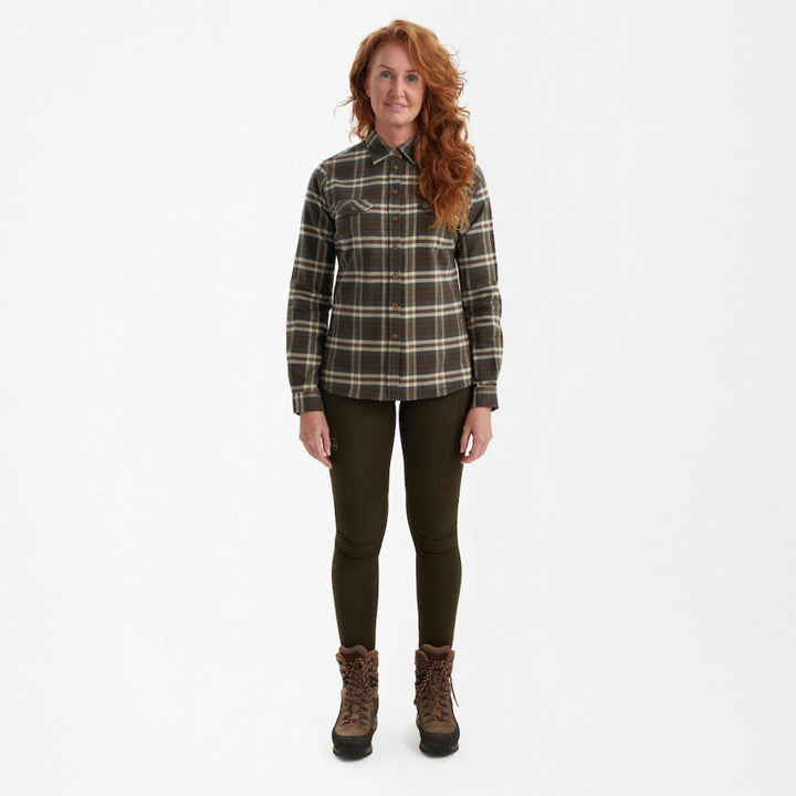 Deerhunter Lady Ruby Shirt Yellow Check Womens Shirt