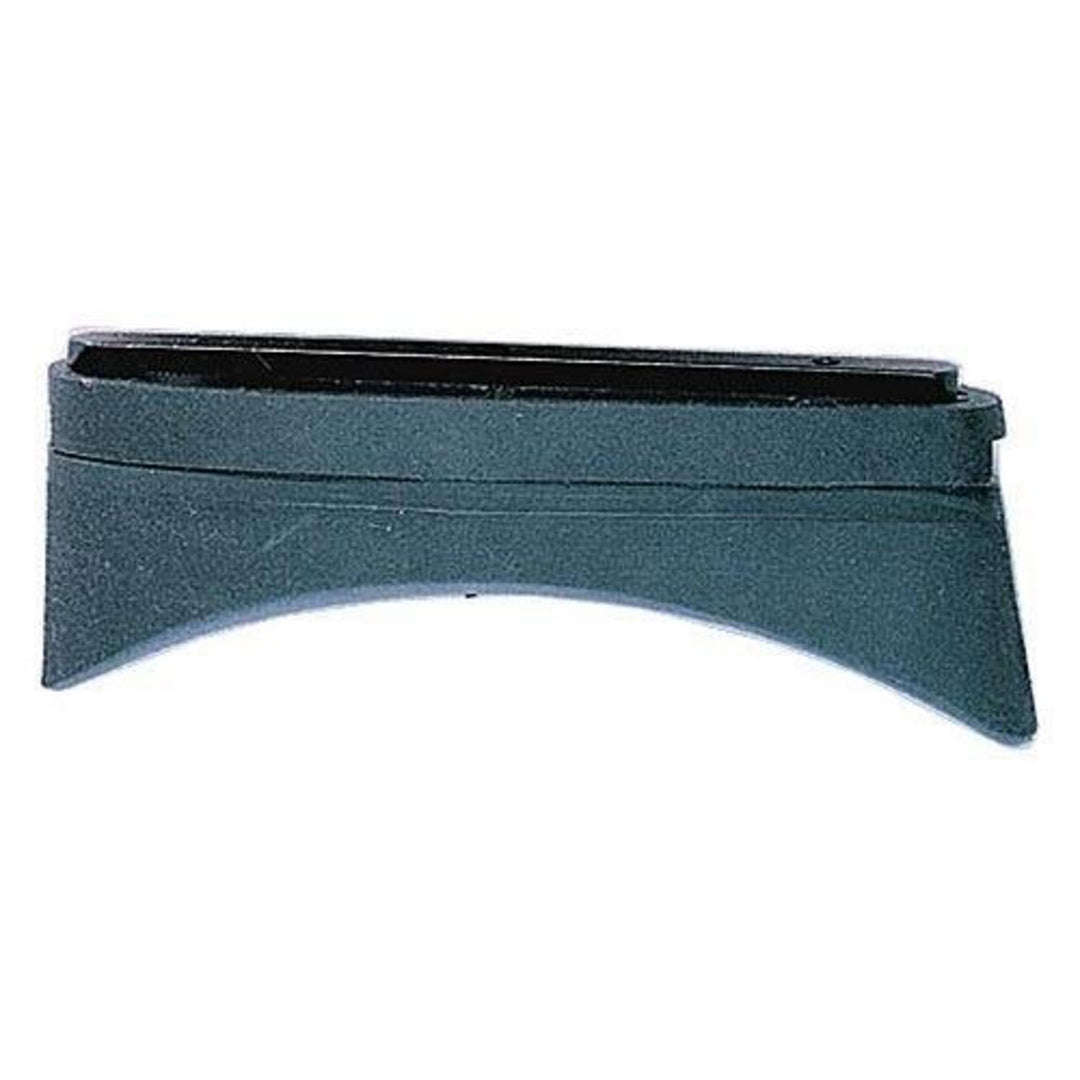 Wegu Adjustable Rifle Pad 27mm in dark blue-grey rubber, curved butt pad shown from the front