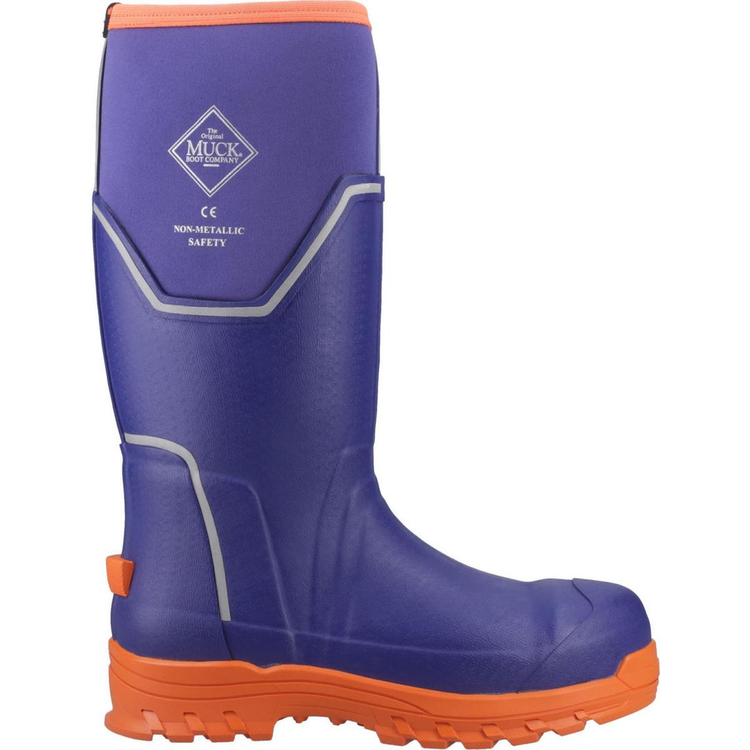 Muck Boots Grit S5 Safety Wellington Blue/Orange