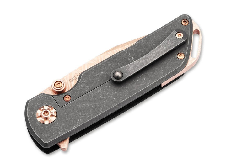 Böker M4 Sherman Damast Rose Gold Folding Knife