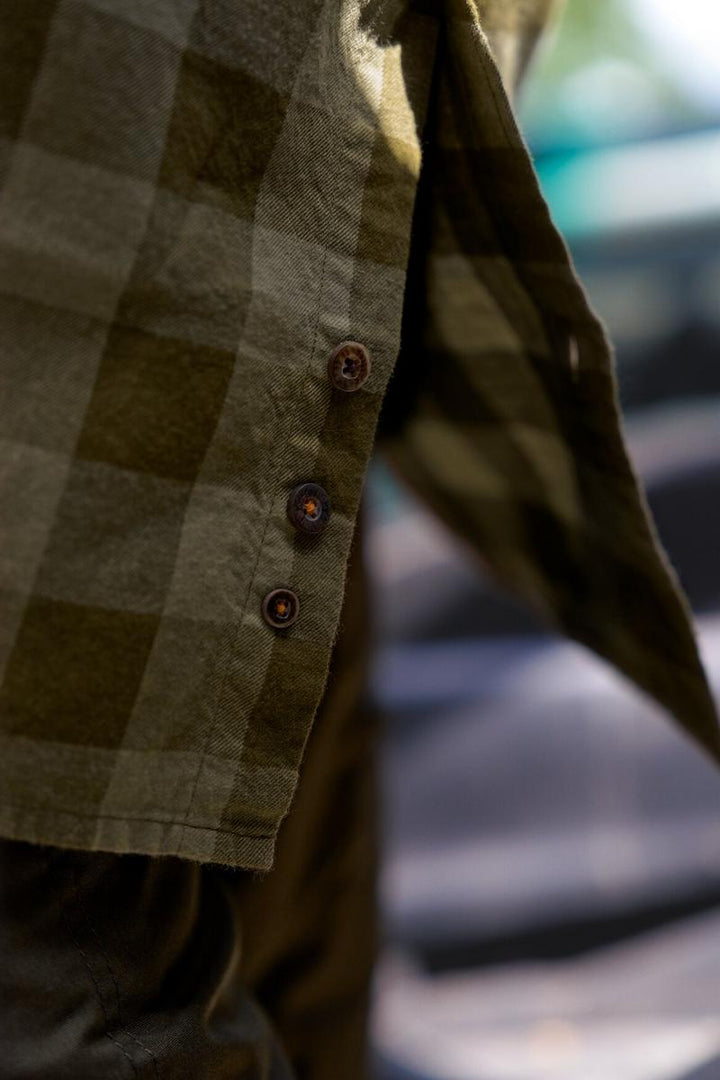 Harkila Härkila Scandinavian L/S shirt Dark olive check – view 3