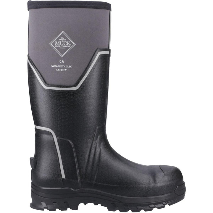 Muck Boots Grit S5 Safety Wellington Black/Grey – view 5