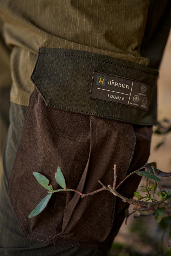 Harkila Logmar lightweight zip off trousers Dark olive/Willo – view 6
