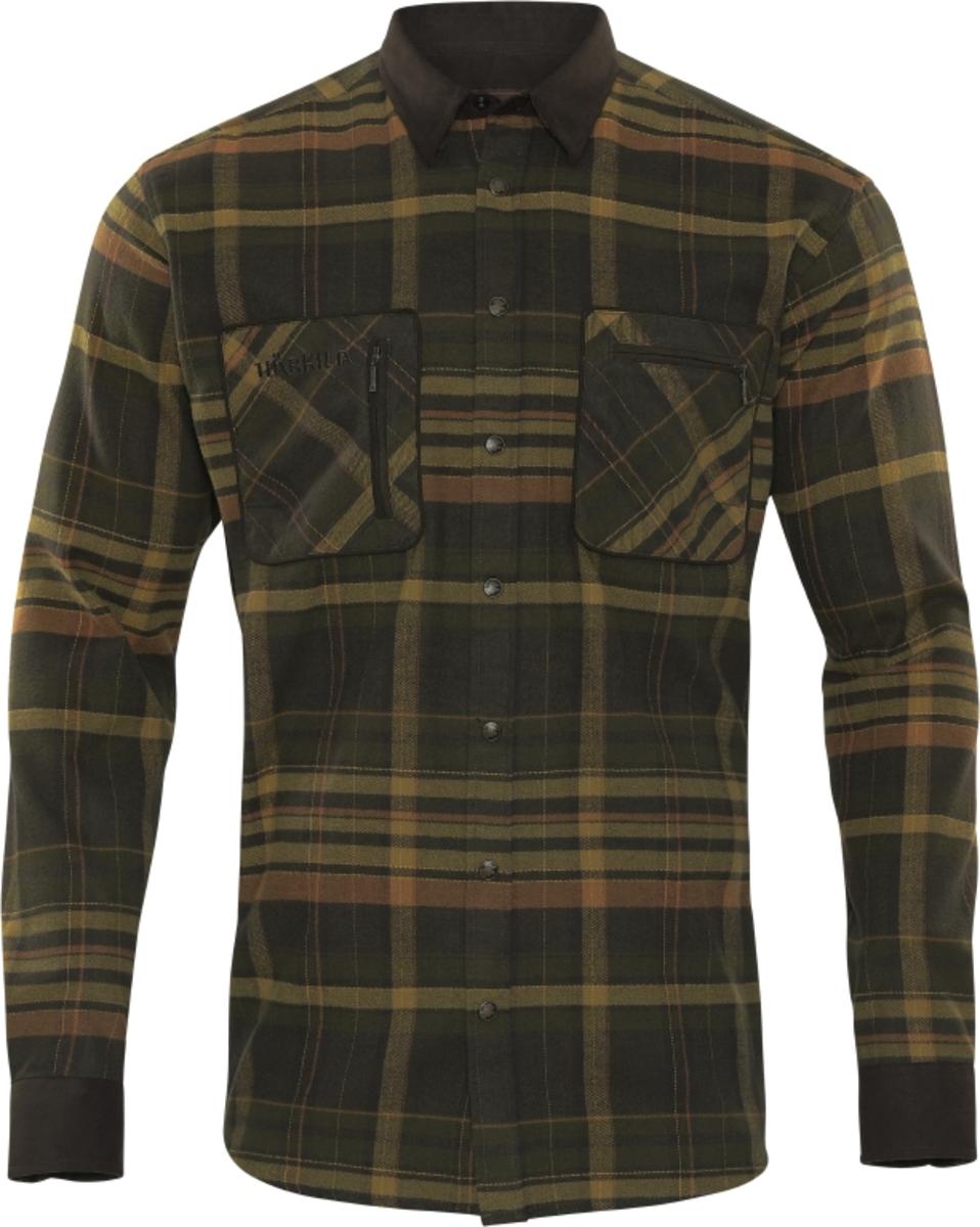 Harkila Pajala Checked Flannel Shirt Green/Brown
