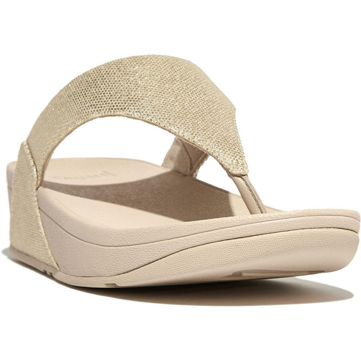 Fitflop Lulu Glitz Toe Post Sandals Platino