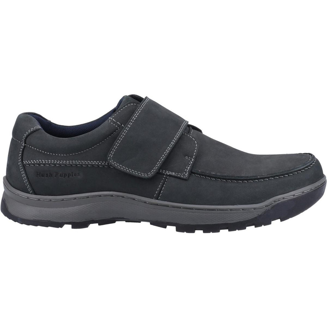 Hush Puppies Casper Touch Fastening Shoes Navy Nubuck – view 5