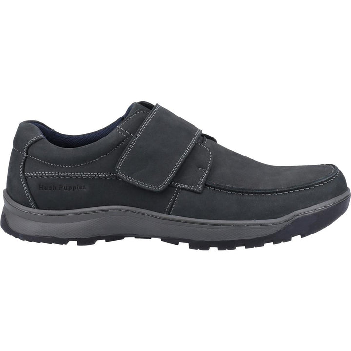 Hush Puppies Casper Touch Fastening Shoes Navy Nubuck – view 5