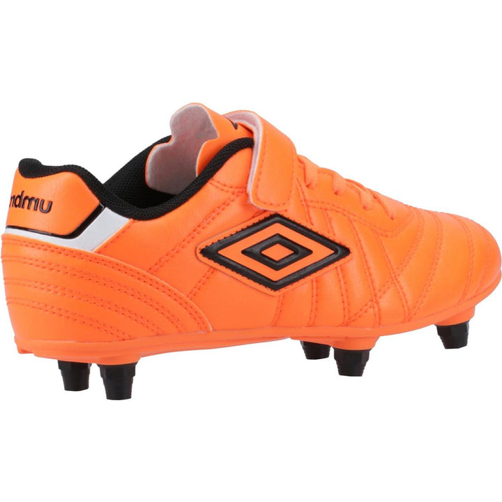 Umbro Speciali Liga Firm Ground Jnr Football Boot Orange