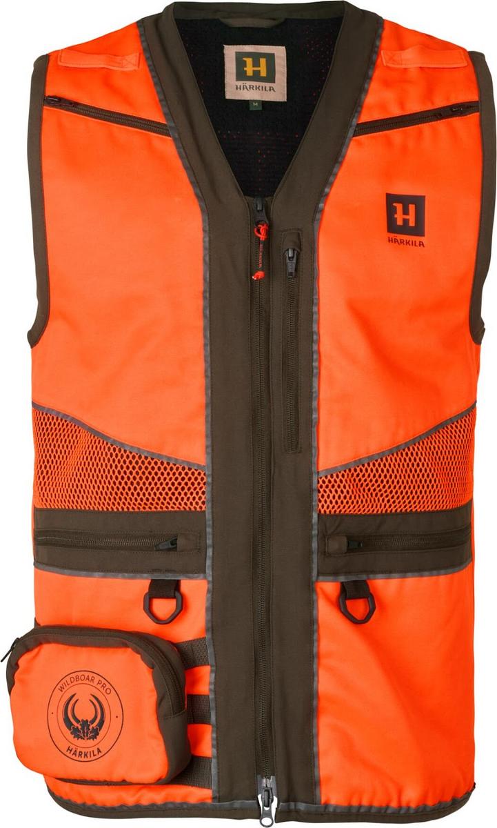 Harkila Wildboar Pro Blaze waistcoat Orange blaze/Brown