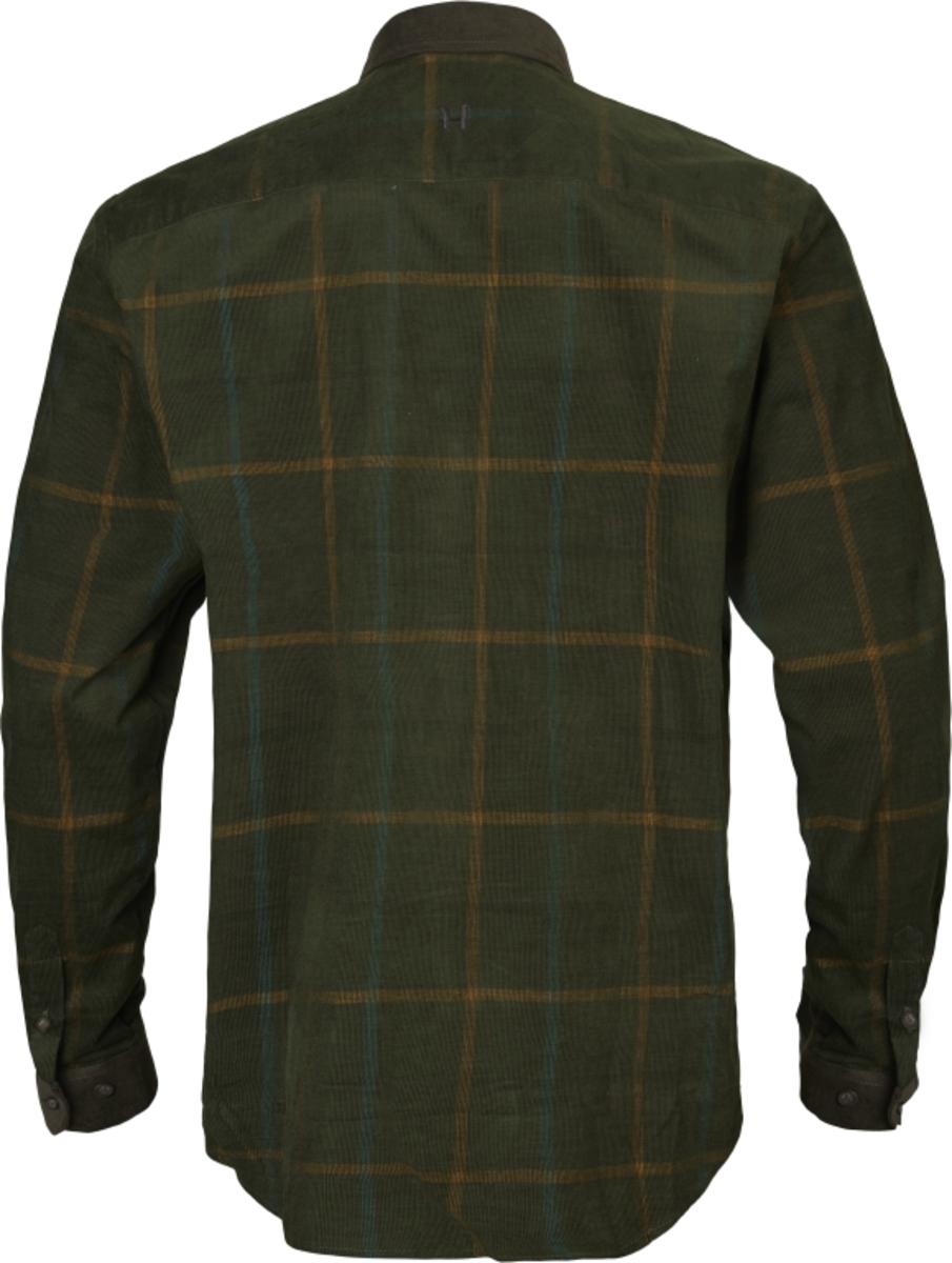 Harkila Kaldfjord corduroy check shirt Willow green check